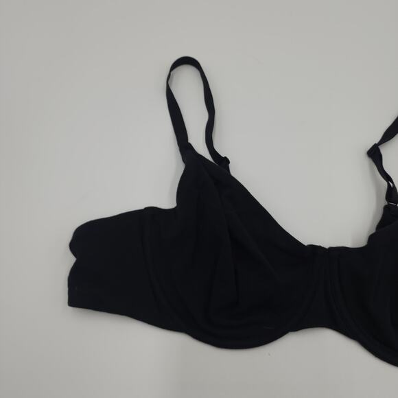 Skims Cotton Jersey Underwire Bra in Soot Size 44C - Picture 2 of 8